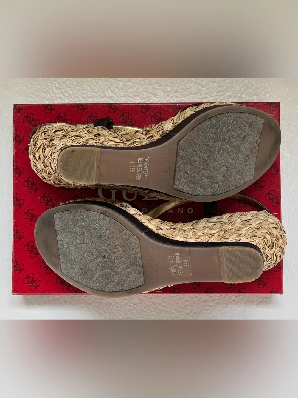 Guess Brown Wedge Sandals